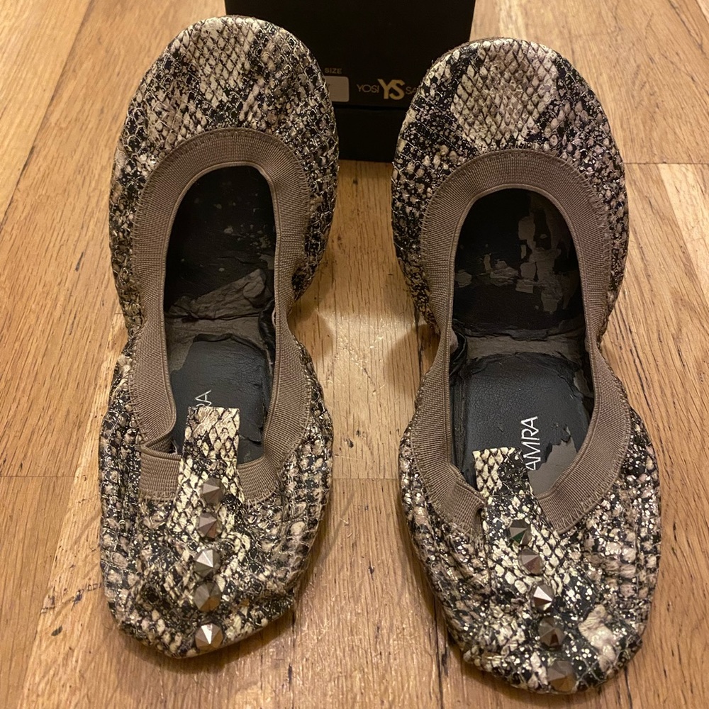 Yosi Samra Snakeskin Ballet Flats size 7